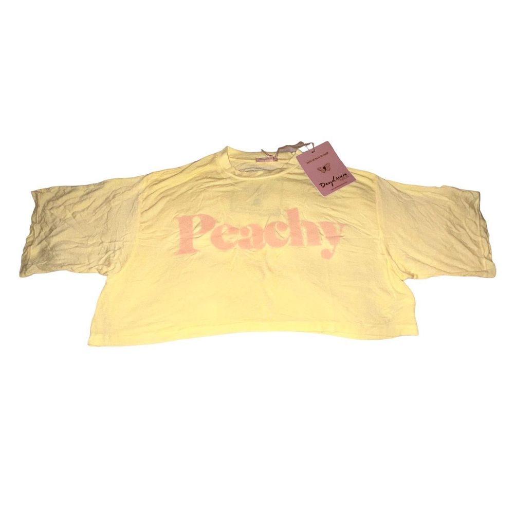 New Daydream Nation “Peachy” Crop Tee Oversized XS